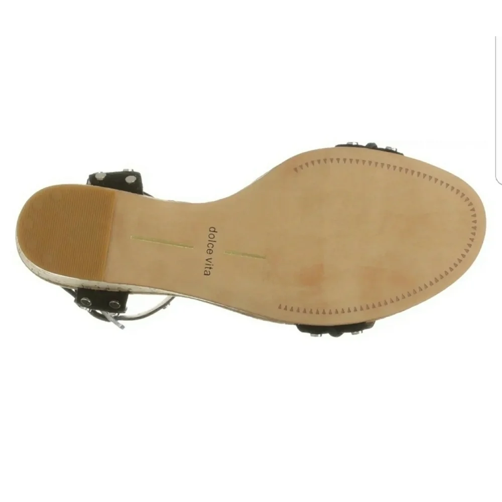 DOLCE VITA // dante nubuck studded wedge sandal